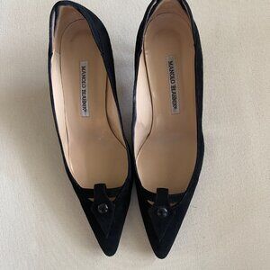 Manolo Blahnik, Black Suede Heels